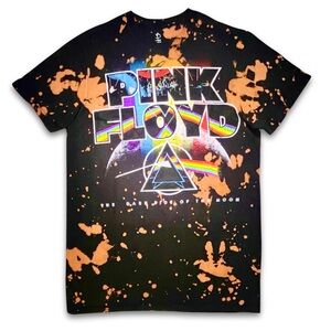 Pink Floyd T-shirt The Dark Side of the Moon Tie-Dye Graphic Tee Mens Size S NEW